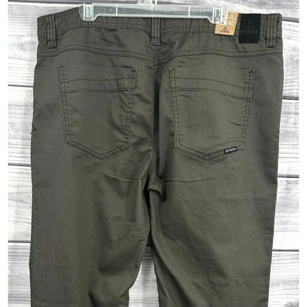 PRANA BRIDGER JEAN SLIM FIT STRAIGHT‎ LEG PANTS Men's Size 40 X 28 BLACK OLIVE